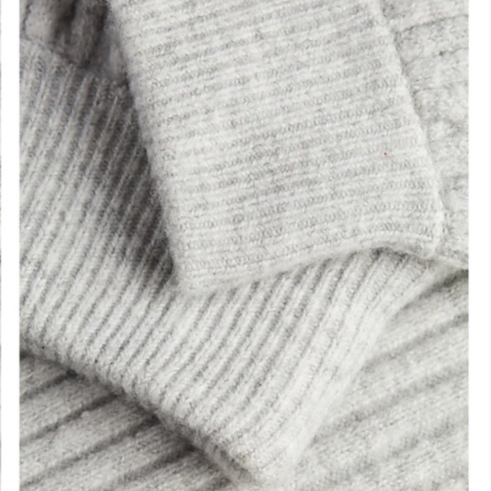 Express Light Gray Ribbed Joggers - Picture 5 of 11